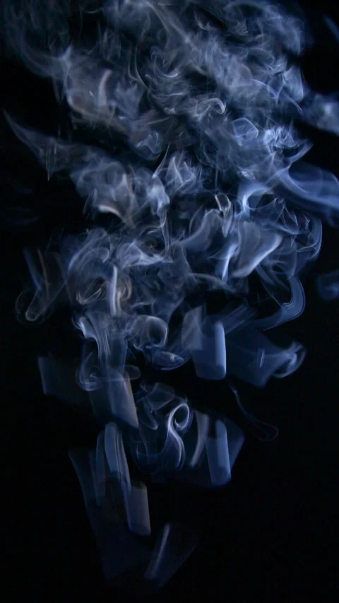 Abstract white clouds of smoke, blue fog, steam, mist texture with black shadows Stock Footage 262027444