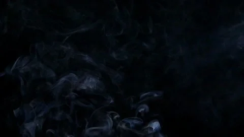 Abstract white clouds of smoke, blue fog, steam, mist texture with black shadows Stock Footage 264737412