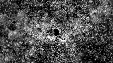 Abstract white color dot particle up down wavy motion background. 스톡 일러스트