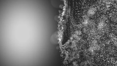 Abstract white color dot particle up down wavy motion background. 스톡 일러스트