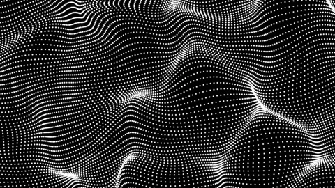 Abstract white color dots particles flowing wave animated pattern halftone .. Video stock 290852179