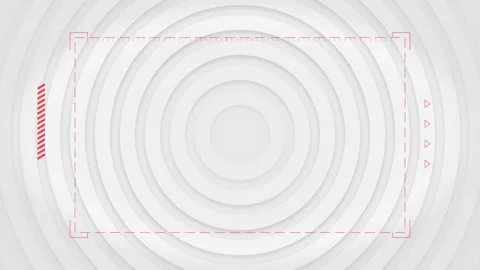 Abstract white concentric circles motion background 4K video Stock Footage 346159038