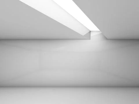 Abstract white contemporary empty interior Stock Illustration