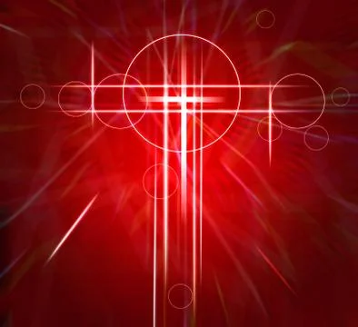 Abstract white cross on red texture moving fast background, illustration Stock Illustration