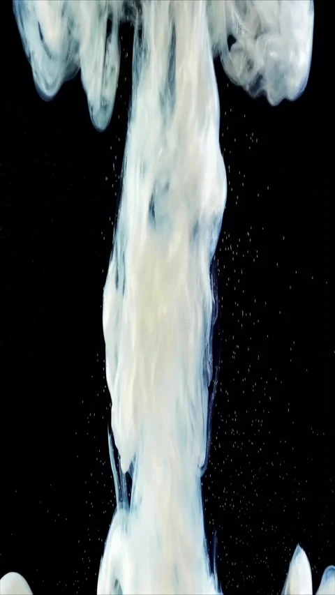 Abstract white crystal formation on black background Stock Footage 339779101