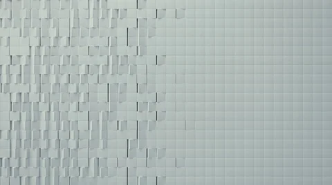 Abstract White Cube Turn, 3d Animation 4k Stock Footage 68347604