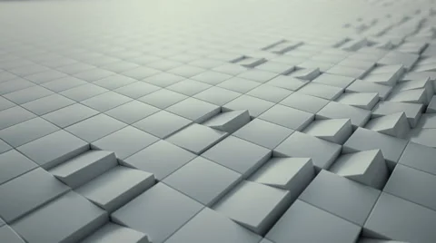 Abstract White Cube Turn, 3d Animation 4k Video stock 68347657