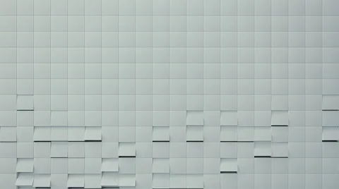 Abstract White Cube Turn, 3d Animation 4k Stock Footage 68347745