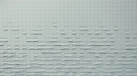 Abstract White Cube Turn, 3d Animation 4k Stock Footage 68347761