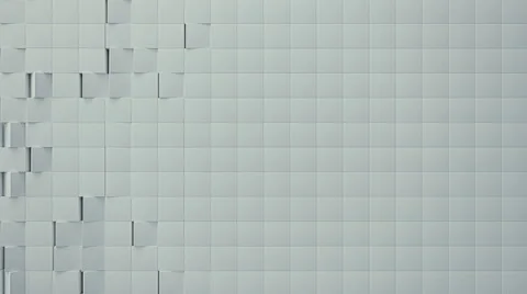 Abstract White Cube Turn, 3d Animation 4k Stock Footage 68348253