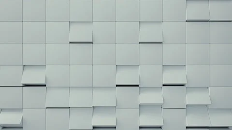 Abstract White Cube Turn, 3d Animation 4k Stock Footage 68348297