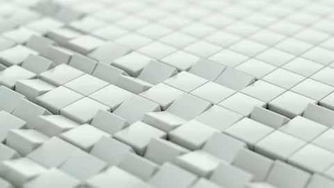 Abstract White Cube Turn, 3d Animation 4k Stock Footage 123000820
