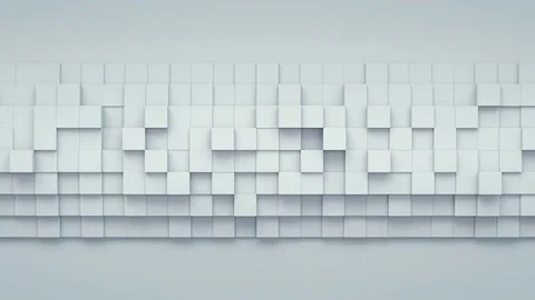 Abstract white Cubes Background Random Motion, 3d Loopable Animation 4k Stock Footage 71437289
