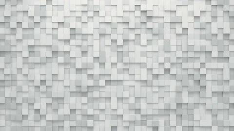 Abstract white Cubes Background Random Motion, 3d Loopable Animation 4k Stock Footage 71439441
