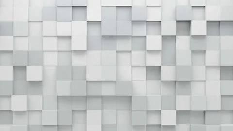 Abstract white Cubes Background Random Motion, 3d Loopable Animation 4k Stock-Footage 71439857