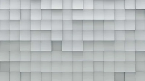 Abstract white Cubes Background Random Motion, 3d Loopable Animation 4k Stock Footage 71440473