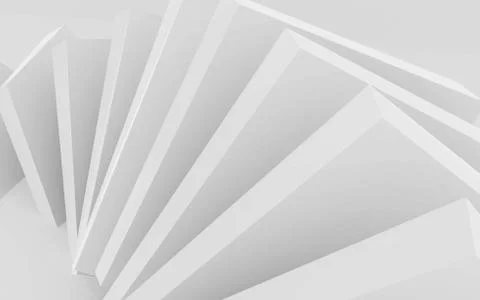 Abstract white cubes forming a ring swirl structure spiral illustration 3d Stock Illustration