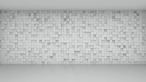 Abstract White Cubes Room, 3d Animation 4k Vidéo 74271039