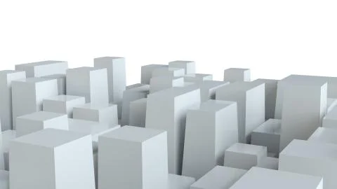 Abstract White Cubes Wall Background Illustrazione stock