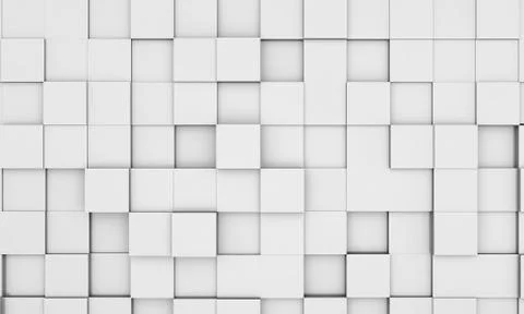 Abstract White Cubic Background Stock Photos