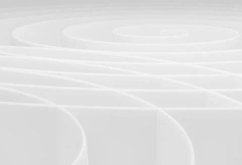 Abstract white curved border lines background with wavy intersecting lines 3d Stock Illustration