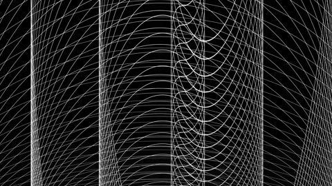 Abstract White curved lines in dynamic wave motion background. Animation pattern Stock Footage 132002549