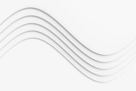Abstract white curves 3d background Stock Illustration