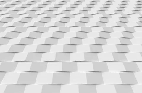 Abstract white decorative bricks background perspective Stock Illustration