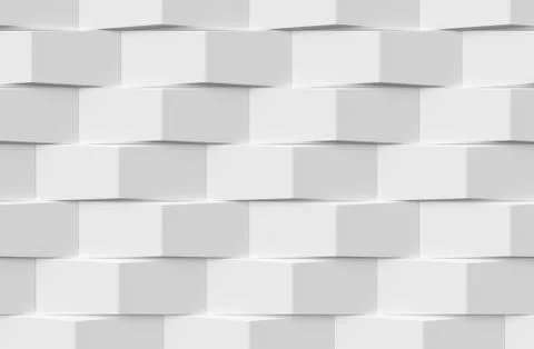 Abstract white decorative bricks background closeup Stock Illustration