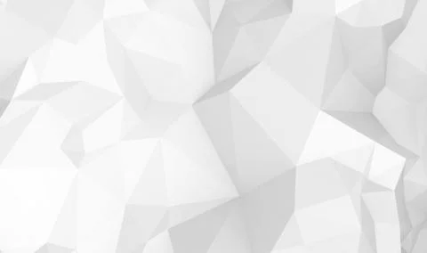 Abstract white digital 3d polygonal surface background texture Stock Illustration