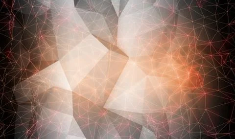 Abstract white digital 3d polygonal surface background texture Stock Illustration
