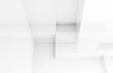 Abstract white digital background, 3 d Stock Illustration
