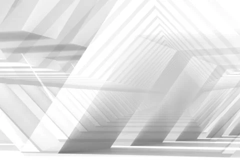 Abstract white digital background, low poly structures Stock Illustration