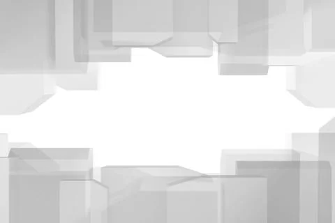 Abstract white digital graphic background, blank frame Stock-Illustration