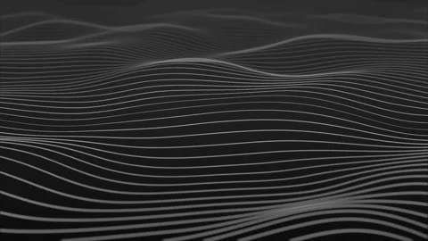 Abstract white digital lines on dark gray background with soft light and bokeh Stock Footage 245596228