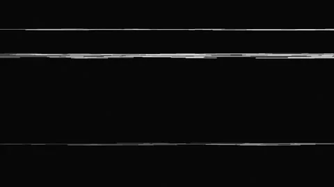 Abstract white digital noise and glitch lines on black background. 4K Video stock 342688195