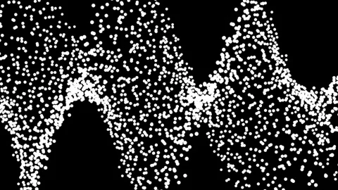 Abstract white digital particles motion. Vidéo 331898912