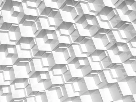 Abstract white digital pattern, 3d background texture Stock Illustration