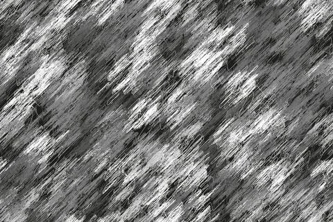 Abstract White Doodles Seamless Pattern on Black Stock-Illustration