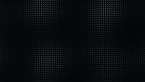 Abstract white dot grid waving on black background Stock Footage 336359295