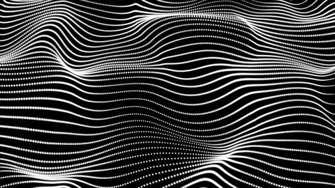 Abstract white dot line with a dynamic wave. Abstract digital particle and .. Stock Illustration