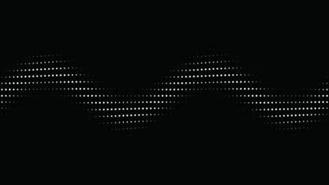 Abstract white dot wave pattern on black background Stock Footage 335874959