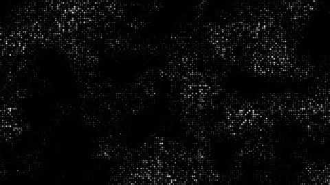 Abstract white dots halftone pattern moving dynamically on black background.. Stock Footage 347225134