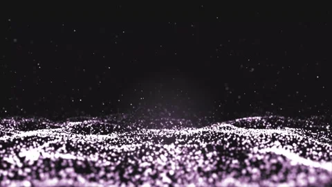 Abstract white dots wave on black background. Digital technology white part.. Stock Footage 295194501