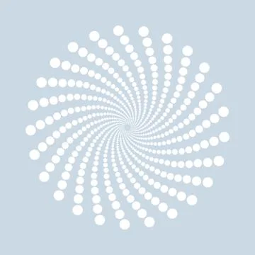 Abstract white dotted shape. Иллюстрация