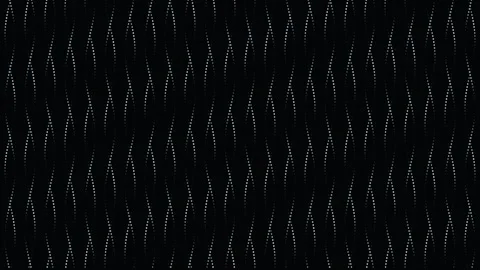 Abstract white dotted wave lines flowing on black background Stock Footage 335934997
