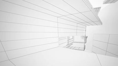 Abstract white drawing interior .  Stock Footage 100612774
