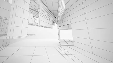 Abstract white drawing interior .  Stock Footage 100613162