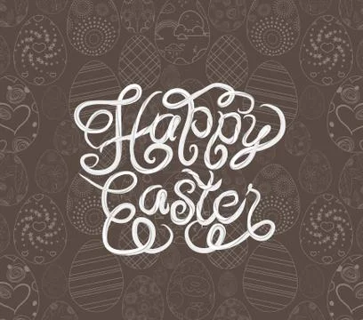 Abstract white easter egg on grey background Stock Illustration