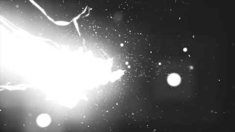 Abstract white electric lightning energy burst in dark space, creating a po.. Stock Footage 295549752